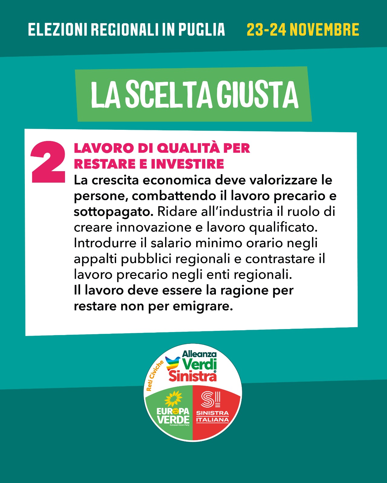 Programma Ivan STOMEO - Candidato alla carica di Consigliere Regionale per AVS Alleanza Verdi Sinistra - Elezioni Regionali Puglia 23-24 Novembre 2025