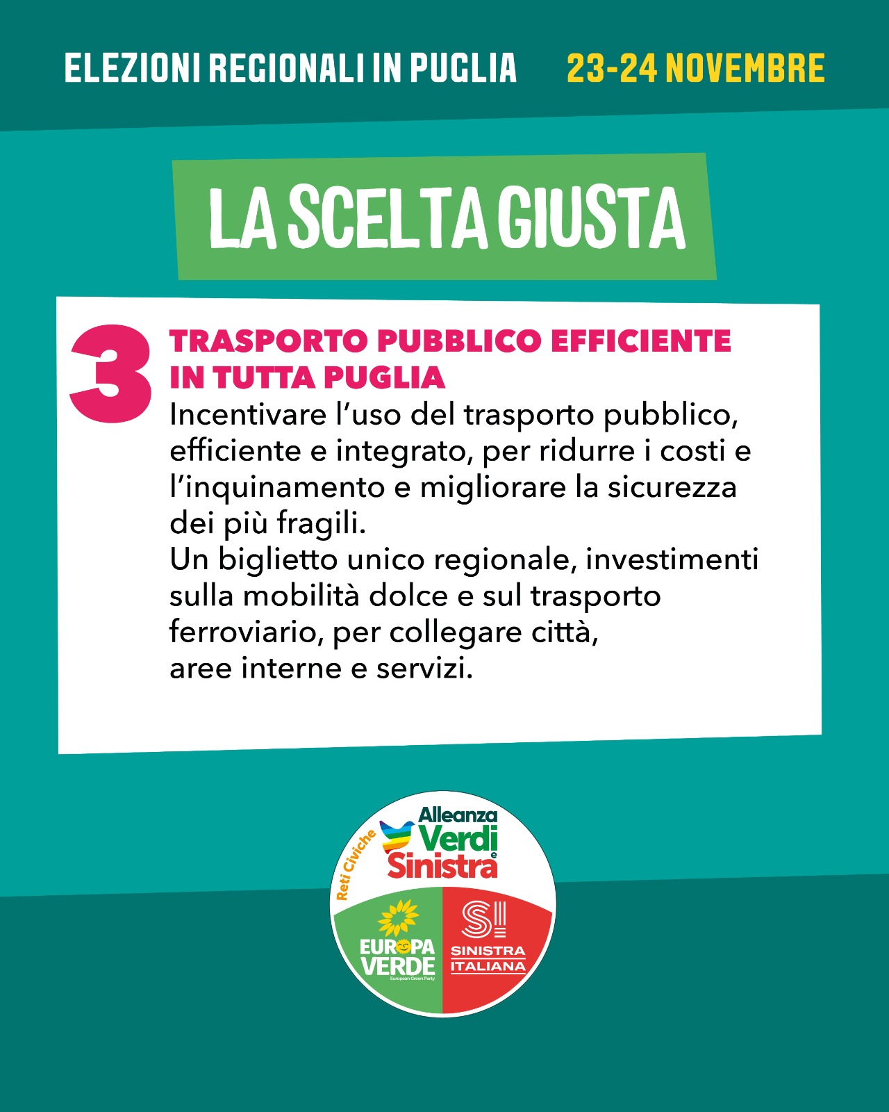 Programma Ivan STOMEO - Candidato alla carica di Consigliere Regionale per AVS Alleanza Verdi Sinistra - Elezioni Regionali Puglia 23-24 Novembre 2025